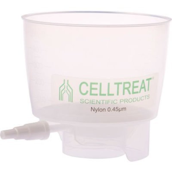 Celltreat Scientific Products CELLTREAT 500mL PP Bottle Top Filter, Nylon Filter, 0.45m, 90mm, Non-Sterile, 12/PK 229735